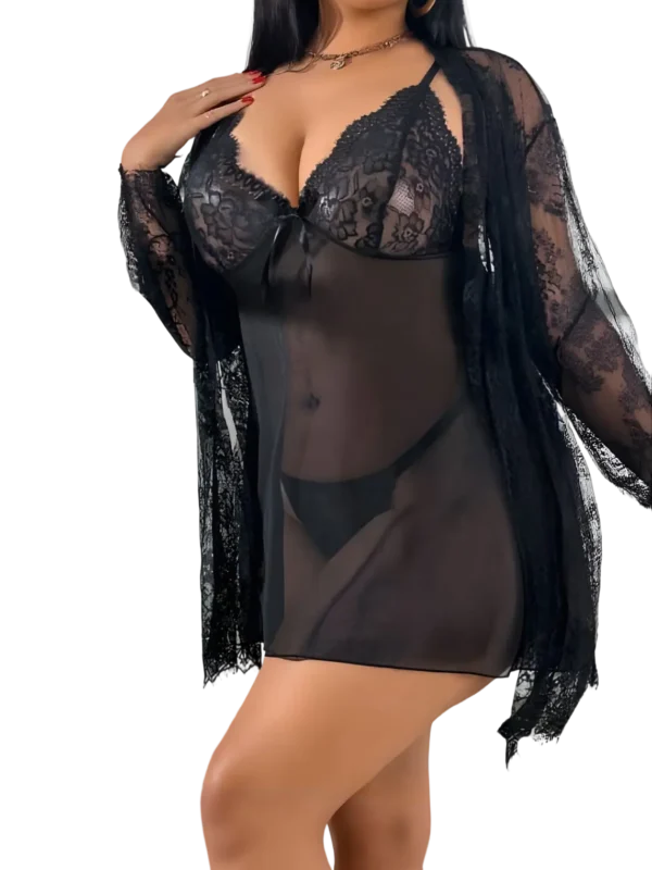 قميص نوم بيج سايز بروب كود 9638