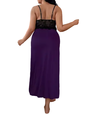 قميص نوم زبدة للمتزوجات موف غامق (3) قميص نوم زبدة للمتزوجات كود0395- 014