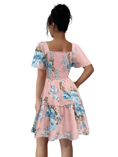 فستان شيك قصير للعيد سيمون (2) فستان شيك قصير للعيد كود 488