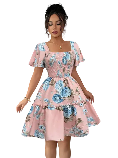 فستان شيك قصير للعيد سيمون فستان شيك قصير للعيد كود 488