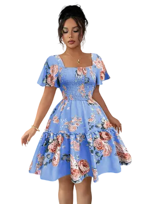 لبني (2) فستان شيك قصير للعيد كود 488