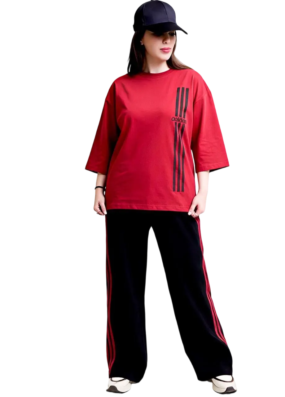 سوت صيفي شيك للخروج احمر سوت صيفي شيك للخروج كود 0724