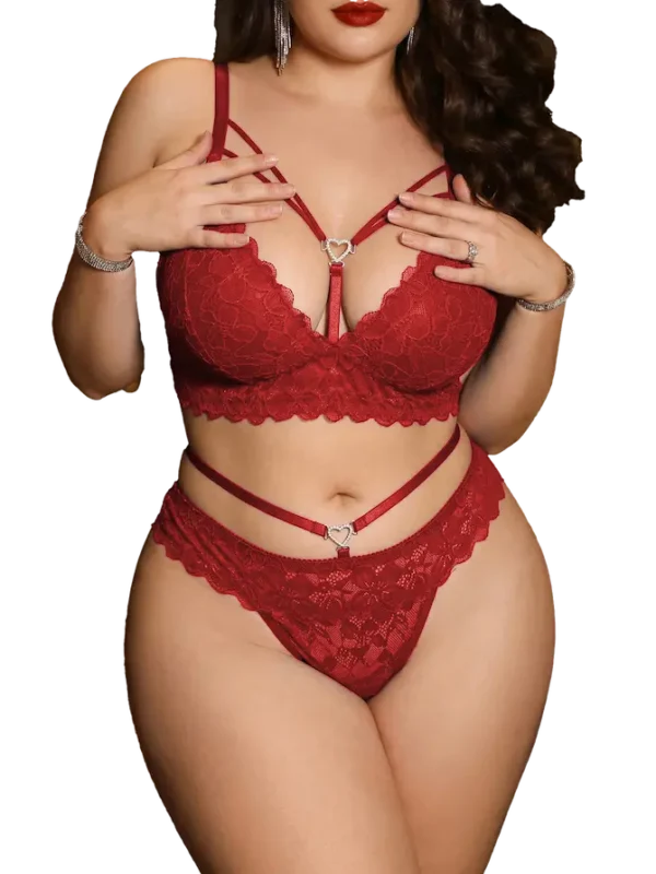 طقم دانتيل بيج سايز كود 0367 _ 0364